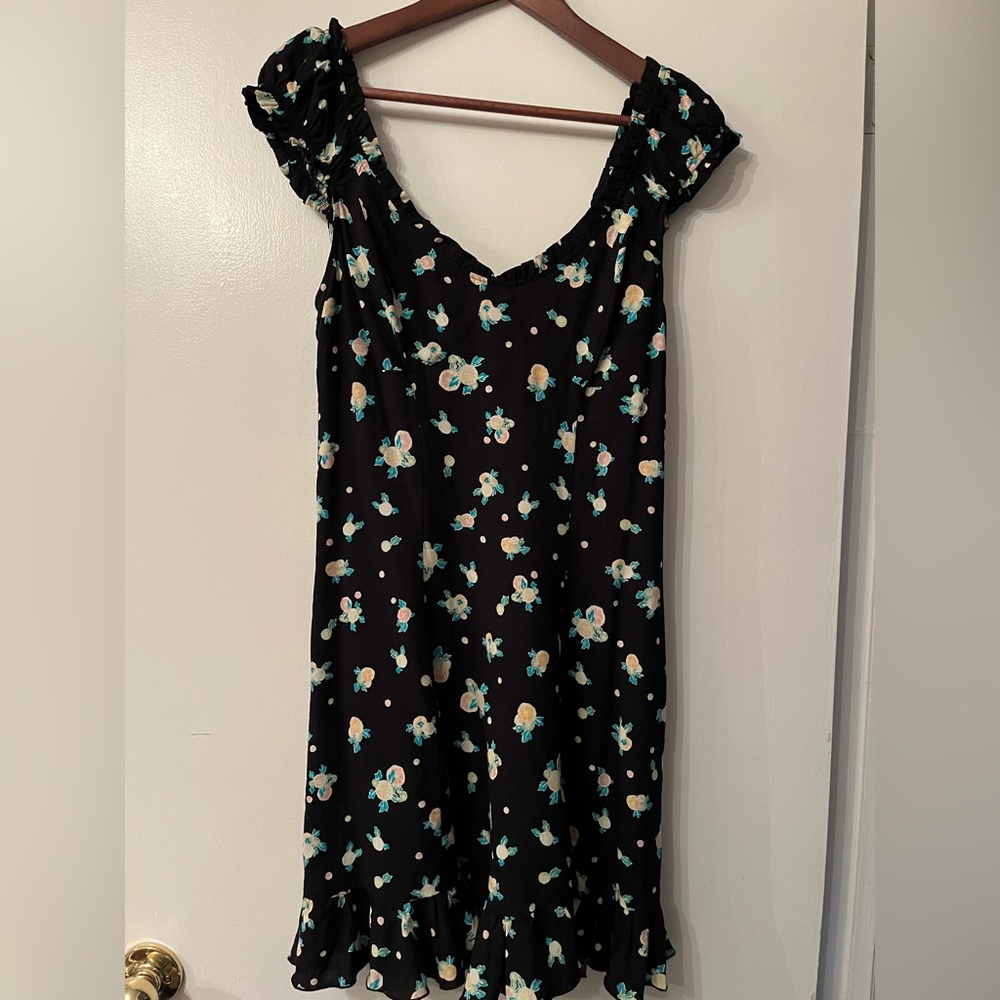 Free People Lemon Print Dress with low back